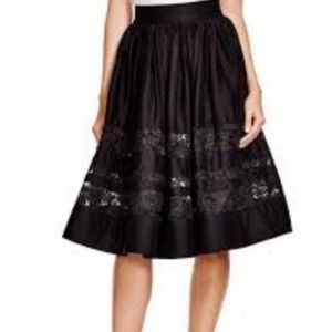 Alice + Olivia gorgeous black skirt with lace detail